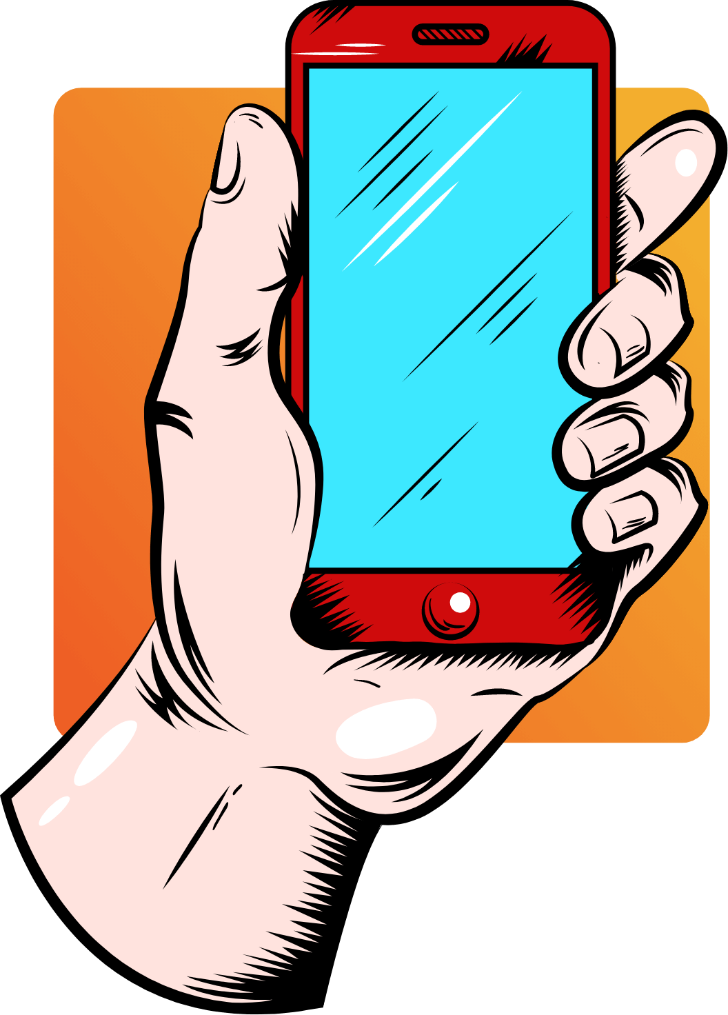 2xInbound Marketing Hand Holding Phone Graphic